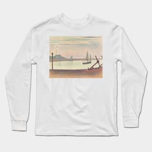 The Channel at Gravelines, Evening by Georges-Pierre Seurat Long Sleeve T-Shirt